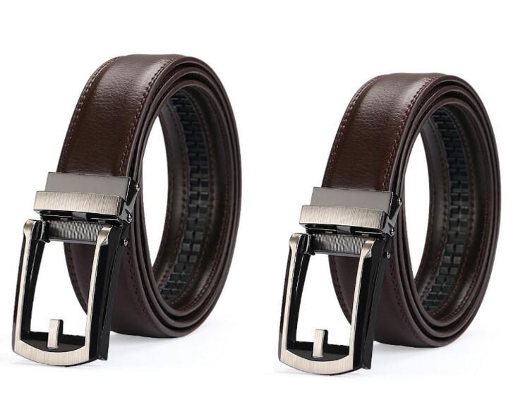 Men's Leather Belt with Fake Pin Buckle - Comfortable & Stylish