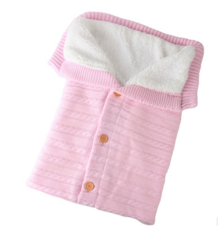 Baby Thickened Plus Velvet Warm Soft Newborn Baby Wrap Blankets Baby Sleeping Bag