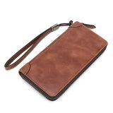 Men's Leather Clutch Wallet - Slim & Stylish Business Card Holder