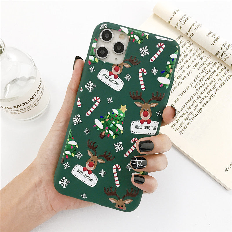 Candy Color Christmas Soft Silicone Phone Case