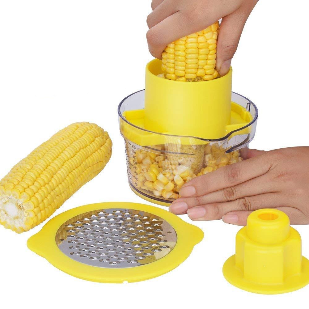 4in1 Kitchen Slicer Peeler Ginger Sharpener Corn Planer Grain Separator - Minihomy