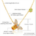 Natural citrine peridot micro-inlaid bee necklace - Minihomy