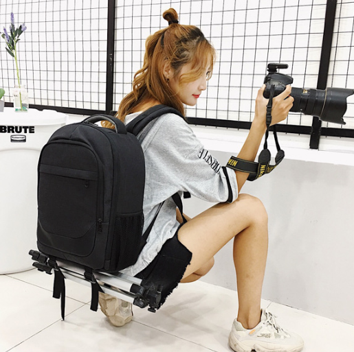 Waterproof camera laptop backpack