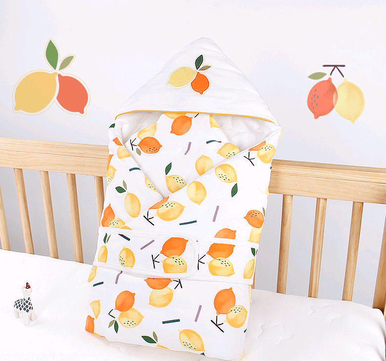 Baby holding autumn and winter newborn belt wrapped cotton newborn thickening blanket