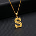 26 letters gold-plated pendant necklace - Minihomy