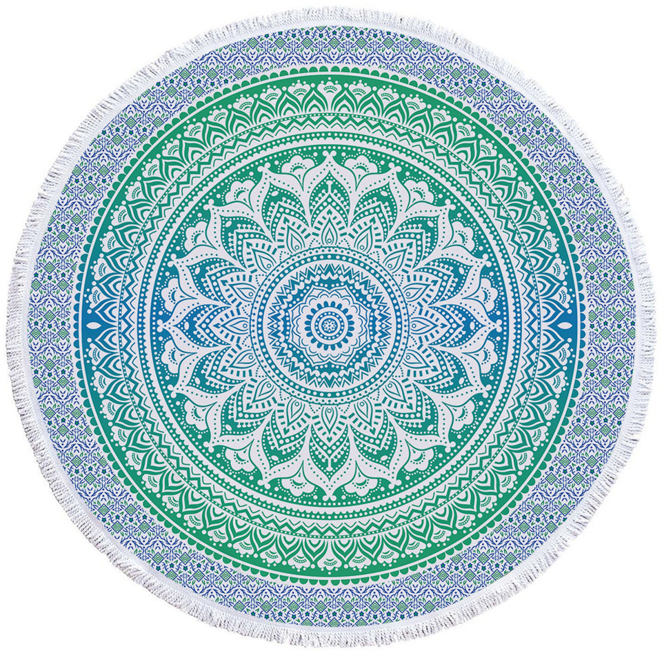 Round Printed Bath Towel Beach Towel Yoga Mat - Minihomy