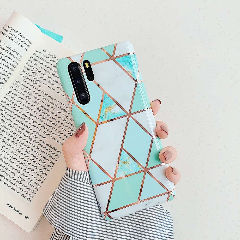 Electroplated marble mobile phone case - Minihomy