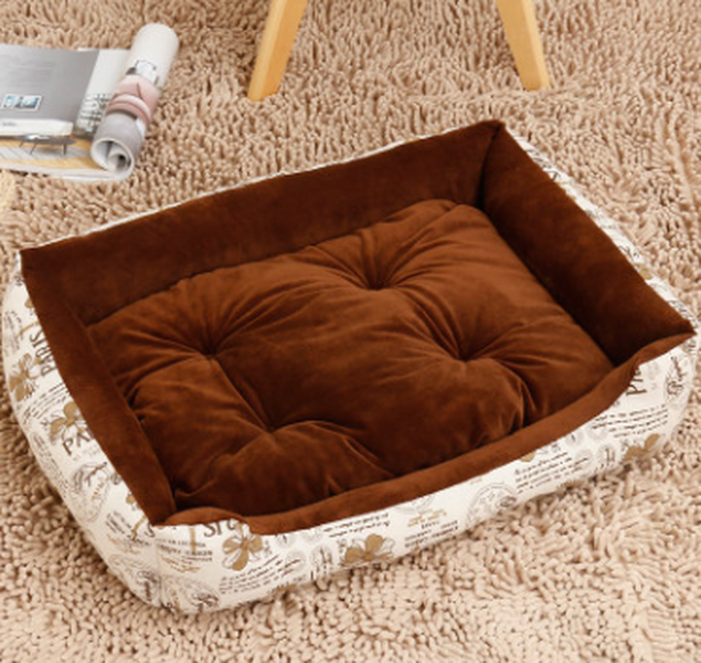 Kennel pet supplies in the large dog pet nest Golden Retriever dog bed autumn and winter cotton dog mat - Minihomy