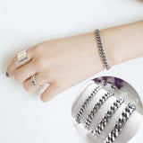 S925 Sterling Silver Chain Bracelet: Korean Style for Women