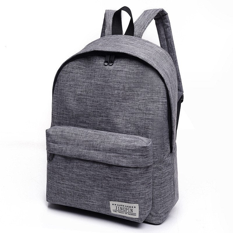 Canvas Men women Backpack College Students High Middle School Bags