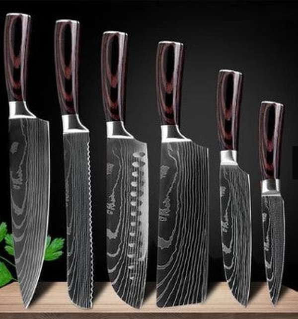 Carpenter's Special Knife Set: 6 & 8 Piece Chef Knives for Cooking - Minihomy