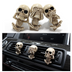 Skull Car Ornaments Air Outlet Ghost Head Three-piece Interior Pendant Decoration