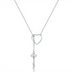 Female heart-shaped sterling silver necklace