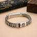 Pure Silver Money  Bracelet Retro Tai Silver Popular Men