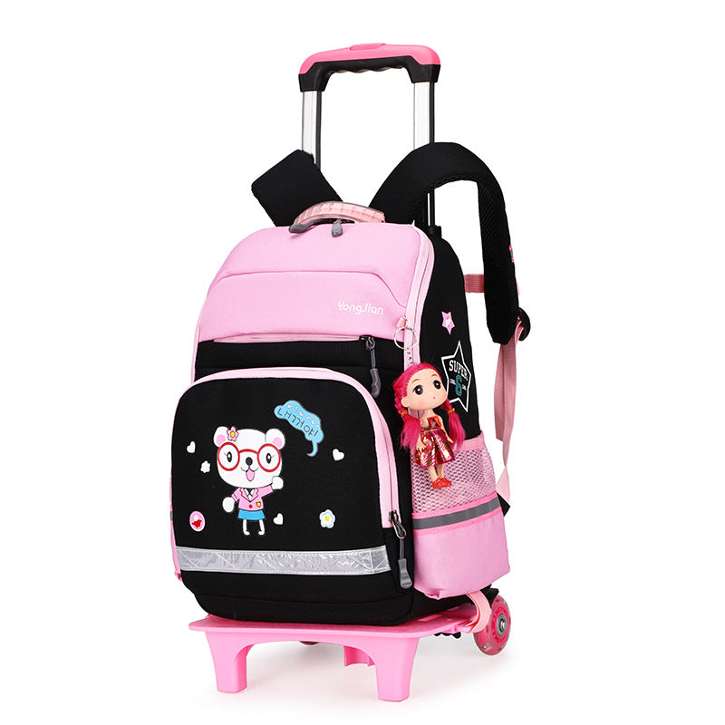 Korean Detachable Trolley  Bag For Elementary School Students - Minihomy