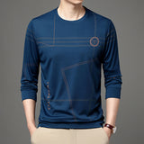 Men's Round Neck Long Sleeve T-Shirt - Minihomy