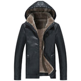 Winter Men Leather Jacket Warm Thick PU Coat Male Thermal Fleece Jackets