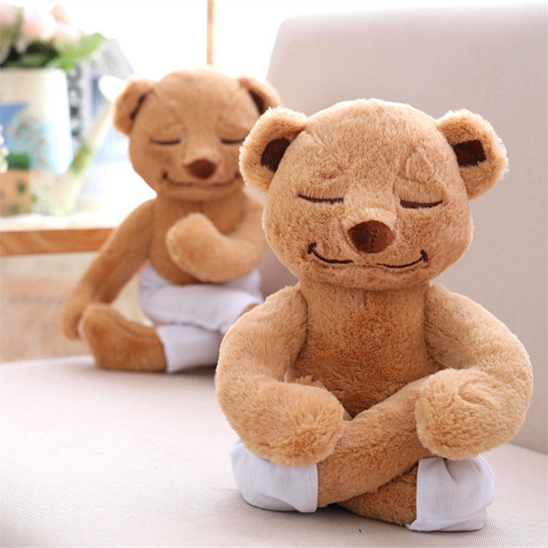 Yoga Bear Plush Toy Stuffed Cute Yoga Bear Doll Soft Comfort Baby Toys