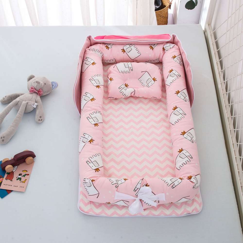 Cotton Portable Foldable Baby Bed - Breathable & Flexible - Multi-functional - Minihomy