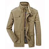 Spring and autumn men's casual pockets long jackets