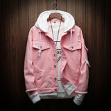 Men Hooded Denim Jackets Jean Coats - Minihomy