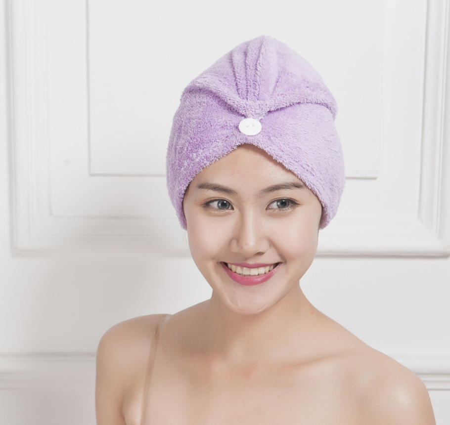 Korean version of coral fleece dry hair cap dry hair towel - Minihomy