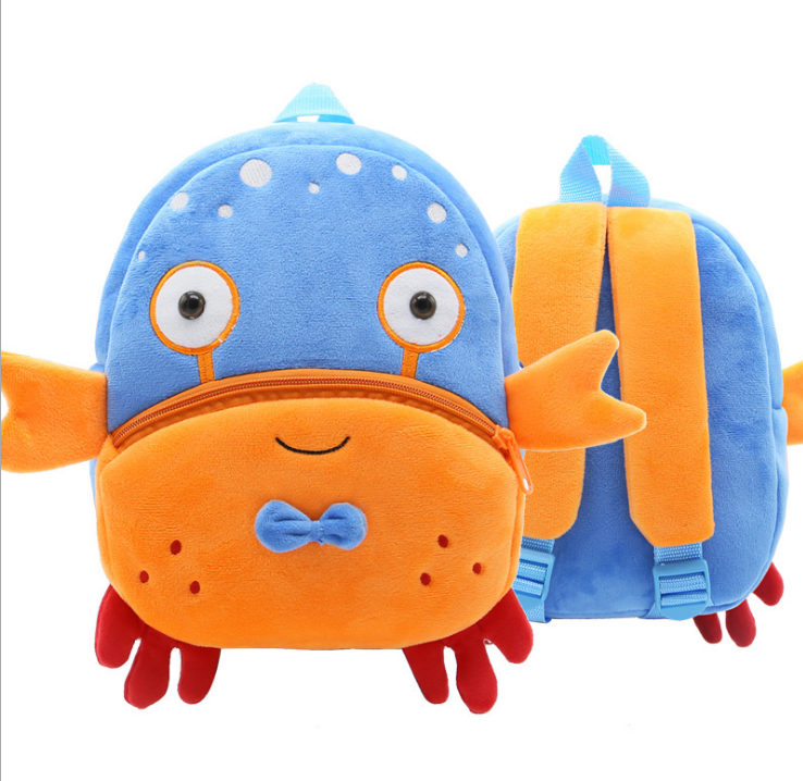 Cute Plush Backpacks Kindergarten Cartoon School Bags Children Animal Toys Bag - Minihomy