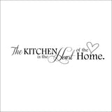 Kitchen Is Heart Of The Home Letter Pattern Wall Sticker PVC Removable Home Decor DIY Wall Art MURAL - Minihomy