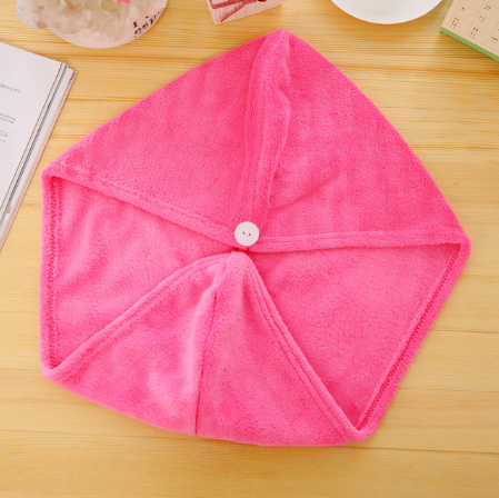 Korean version of coral fleece dry hair cap dry hair towel