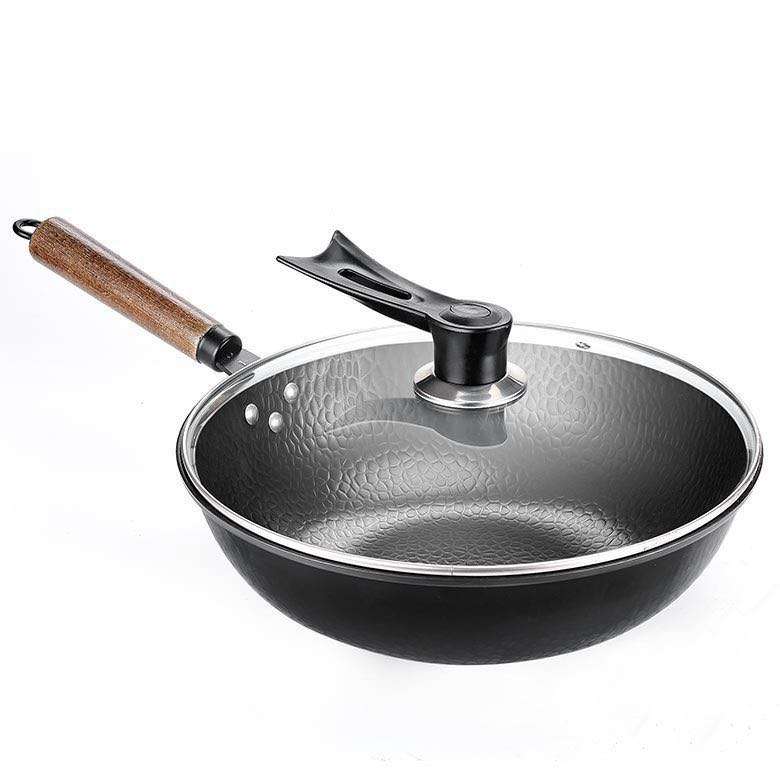 Iron Pan Traditional Iron Wok Handmade - Minihomy