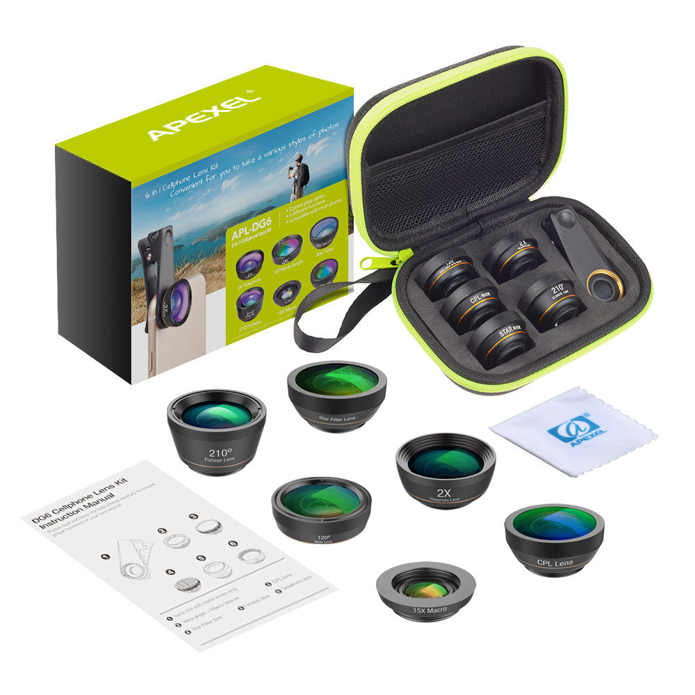 6 in 1 mobile phone lens set - Minihomy