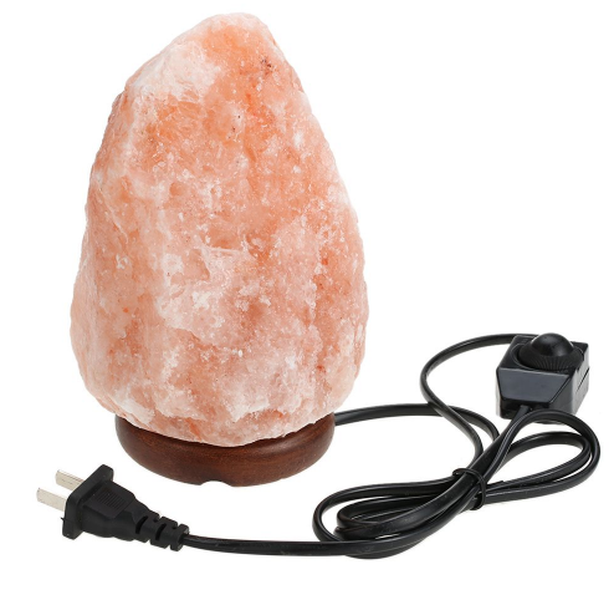 Crystal salt lamp socket lamp creative decoration gift rose salt lamp night light bedside lamp - Minihomy