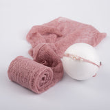 Newborn Photography Props Wrap Soft Mohair Knitted Baby Blanket