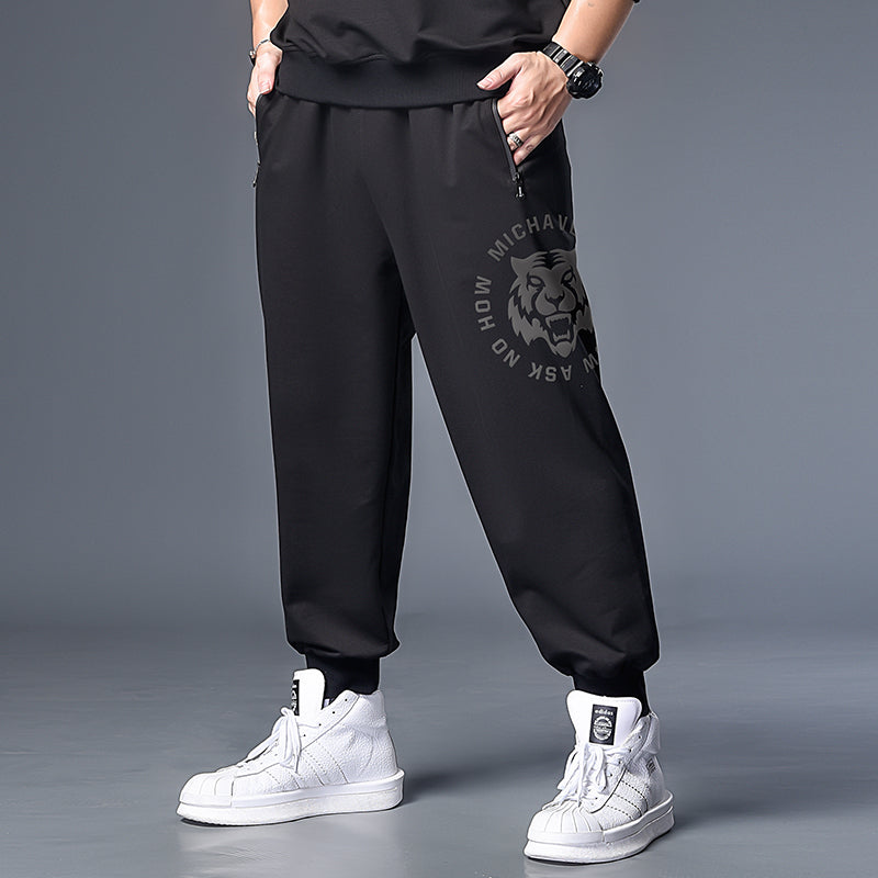 Plus Size Black Cargo Pants For Men Overalls Mens Streetwear Hip Hop Sweatpants Joggers - Minihomy