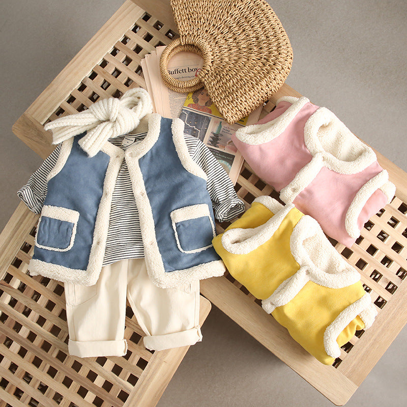 Autumn and Winter Children Lambs Waistcoats