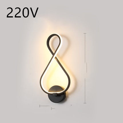 Led wall lamp nordic minimalist bedroom bedside lamp - Minihomy