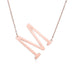 Fabulous Rose Gold Plated Stainless Steel Initial Letter Pendant Necklace - Minihomy