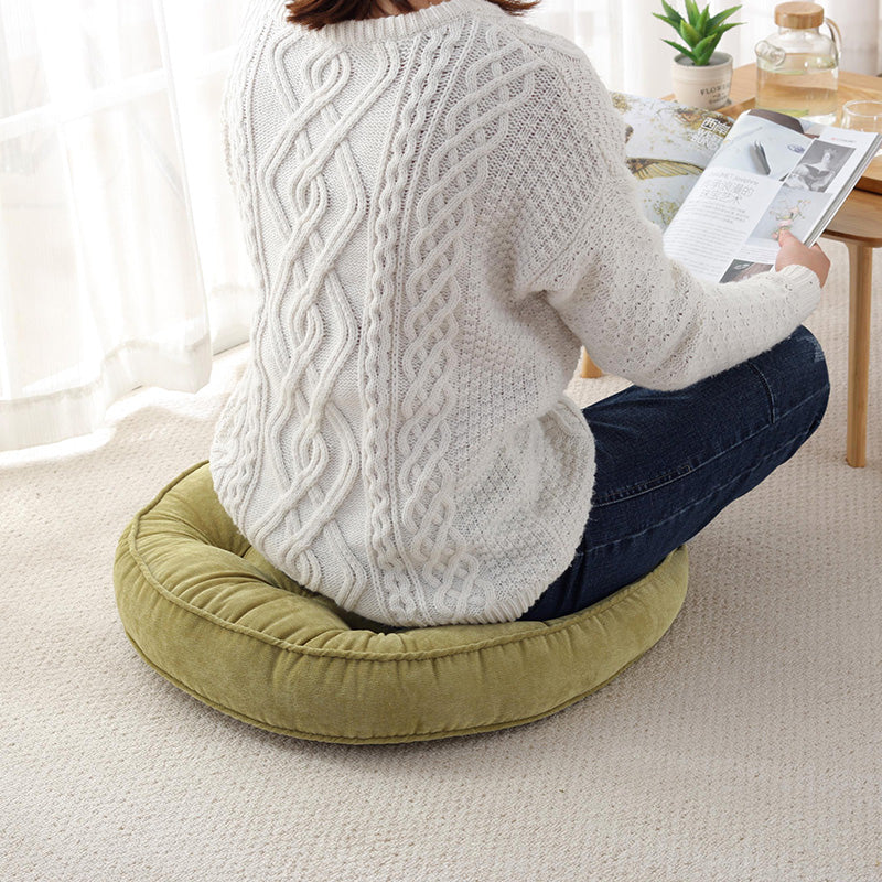 Corduroy solid color padded cushion