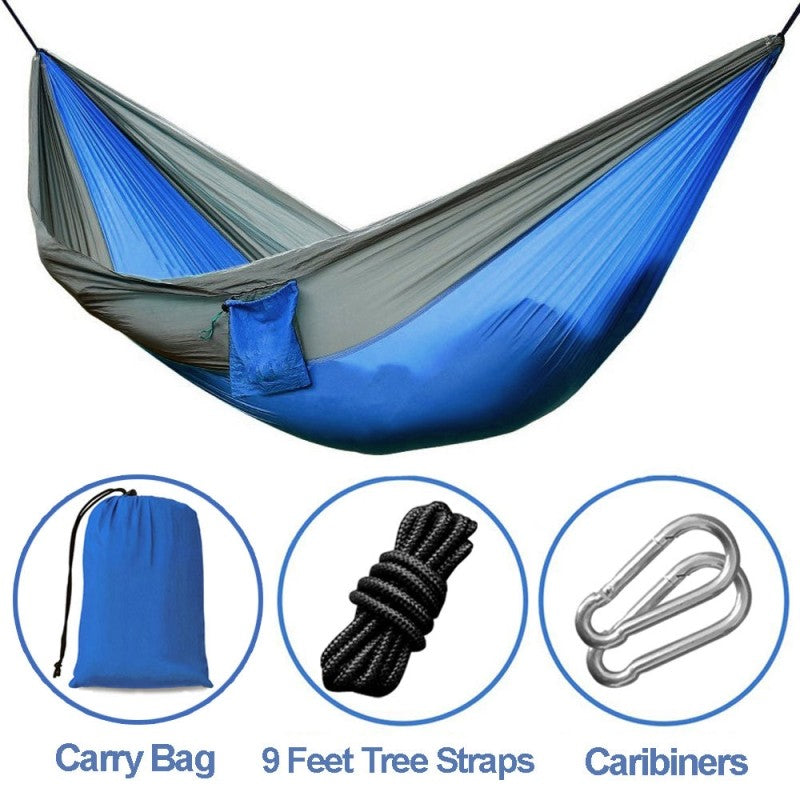 Backpacking Hammock - Portable Nylon Parachute Outdoor Double Hammock - Minihomy