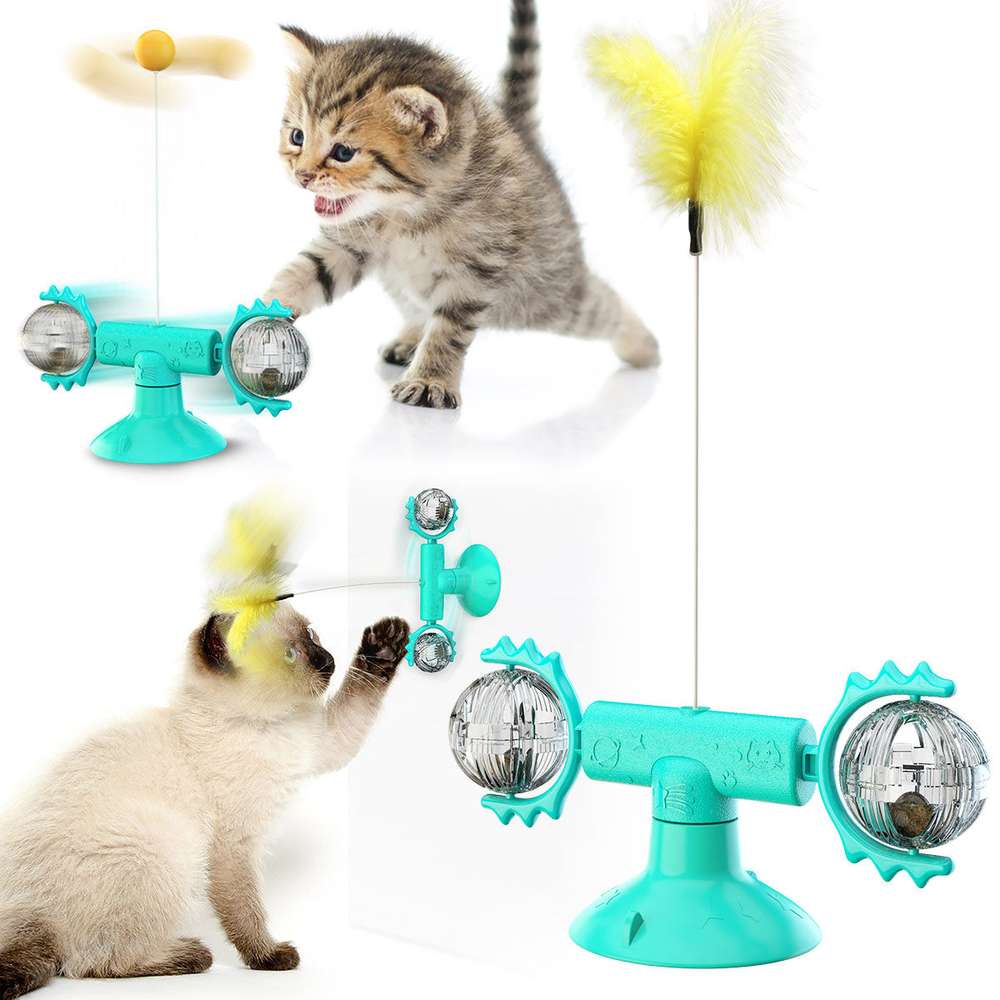 Cat Turntable Cat Windmill Toy Glowing Toy - Minihomy