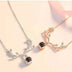 Customize Stainless Steel Accessories Projection Letter Crystal Pendant Necklace - Minihomy