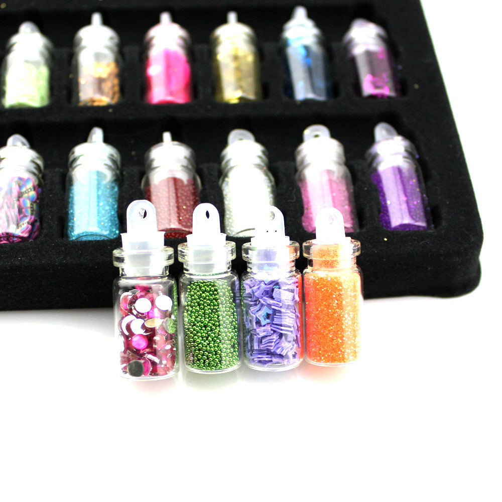 48 In One Nail Jewelry Set Nail Sequins Powder DIY Handmade Toy Material 11x22mm - Minihomy