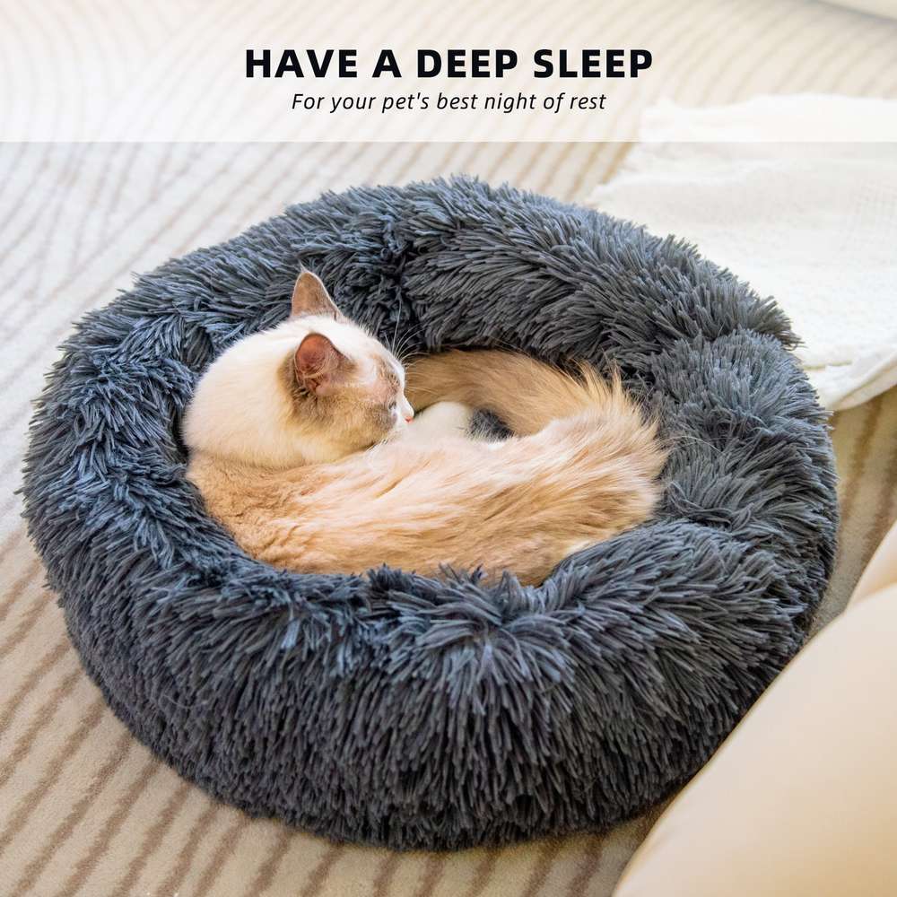 Dog Beds For Small Dogs Round Plush Cat Litter Kennel Pet Nest Mat Puppy Beds - Minihomy