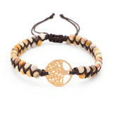 Woven Twine Double Tree of Life Yoga Bracelet