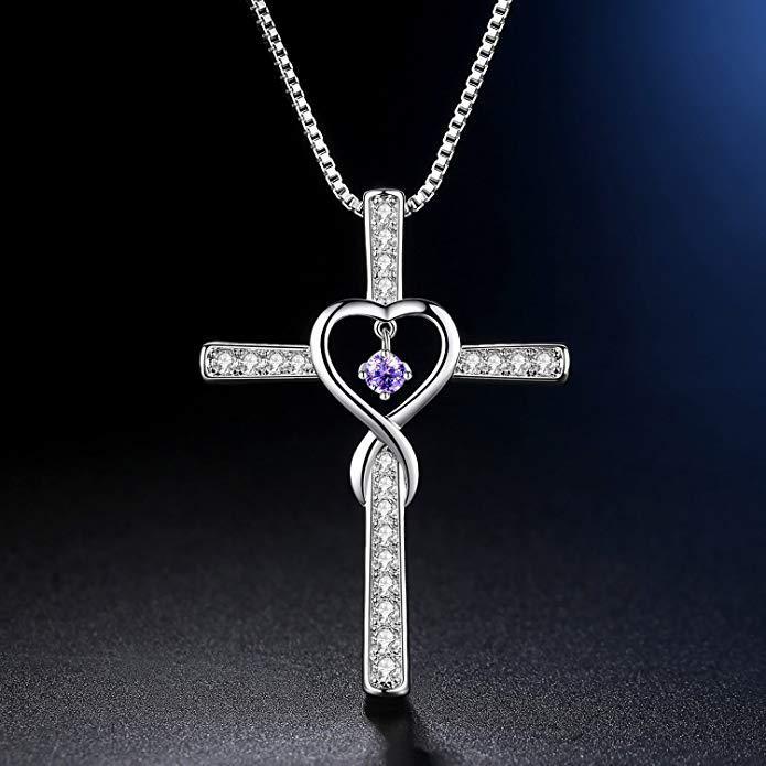 Cross Religious Belief Inlaid Zircon Pendant - Minihomy