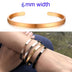 4MM C-shaped ladies bracelet with lettering - Minihomy