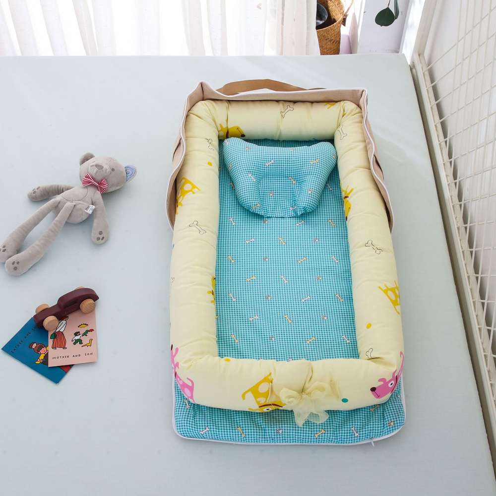 Cotton Portable Foldable Baby Bed - Breathable & Flexible - Multi-functional - Minihomy