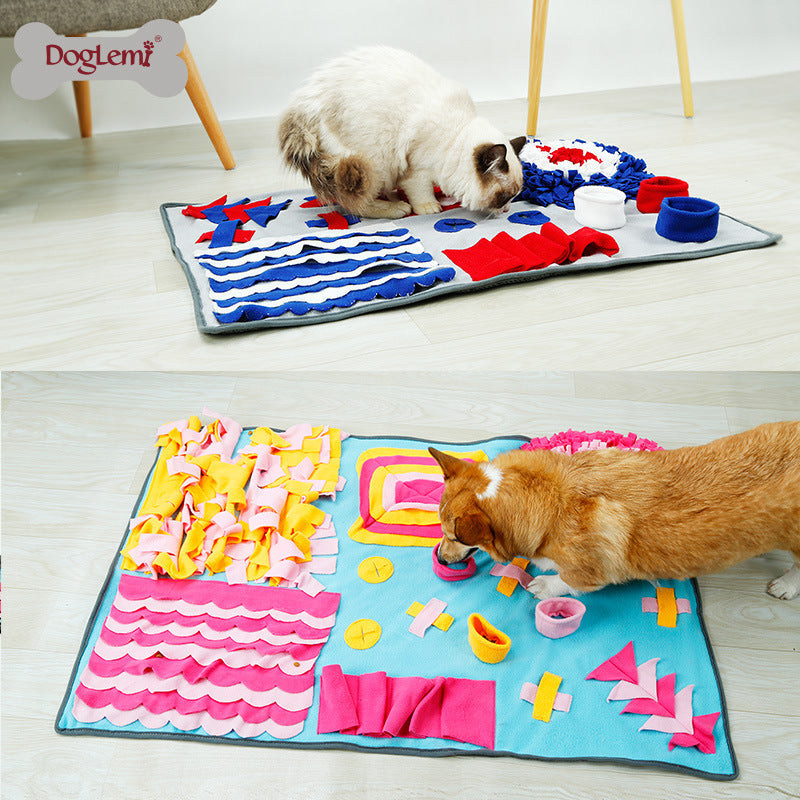 Pet Sniffing Pad Training Blanket Feeding Mat Dog Foraging Skills Toys Pet Activity Training Blanket - Minihomy