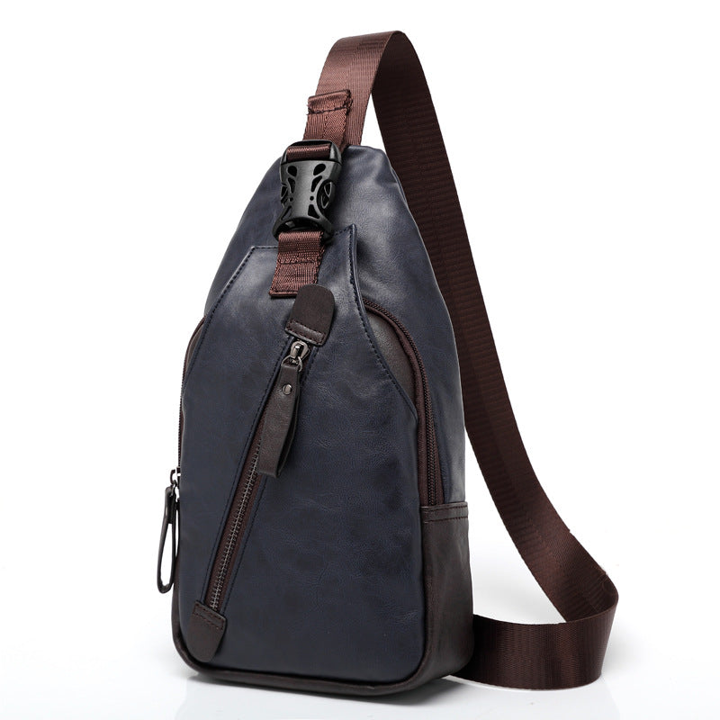 Leather Chest Bag Shoulder Messenger Bag