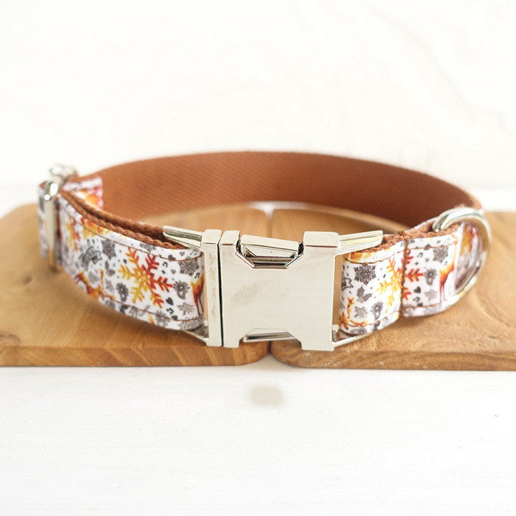 Golden christmas pet collar - Minihomy